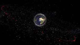 Distribution of debris objects larger than 10 centimetres in space
