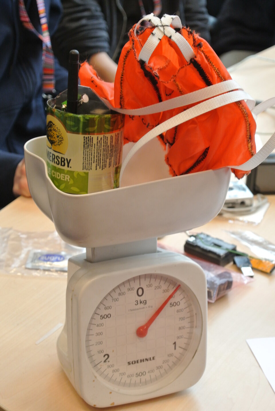 CanSat being weighed 