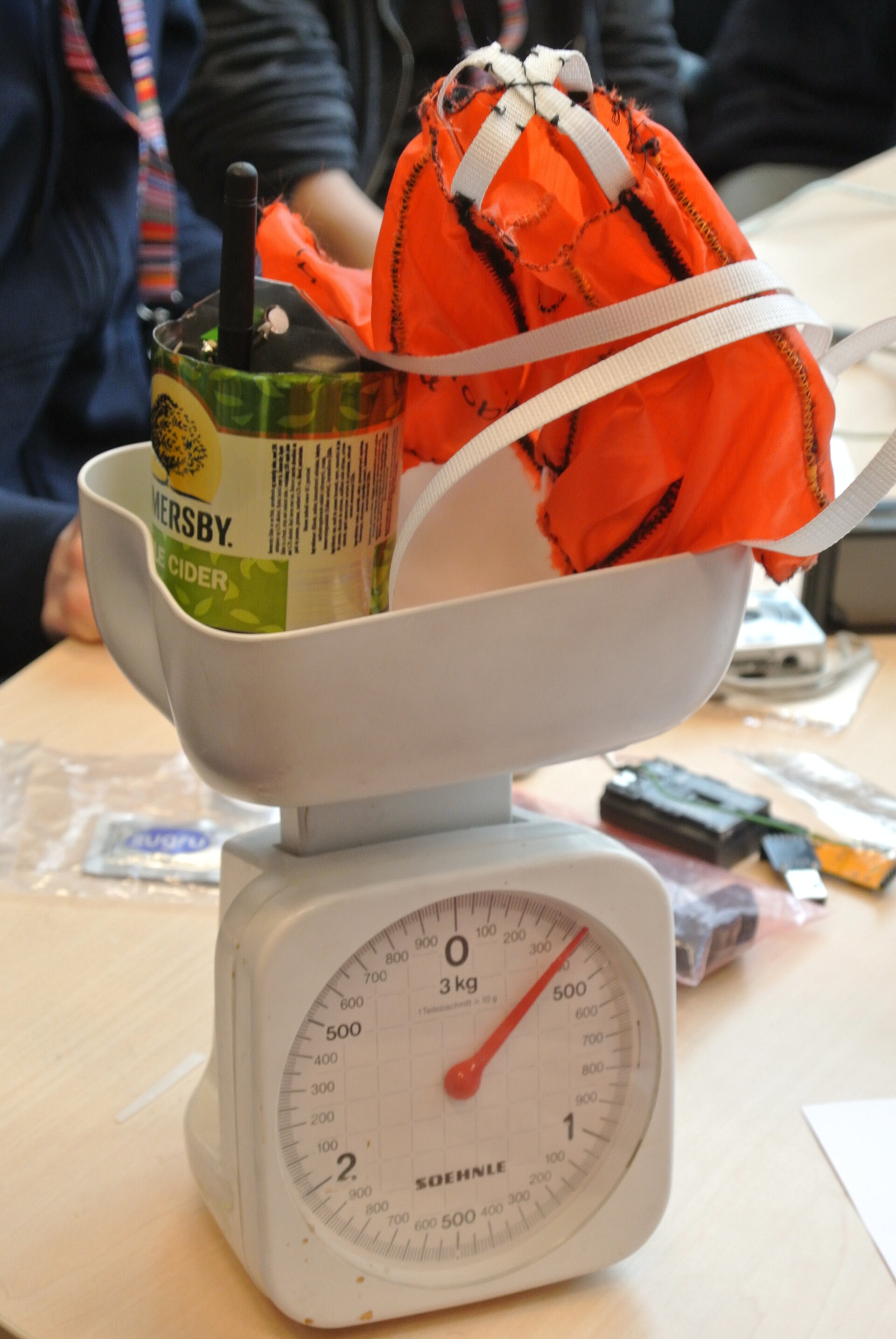 CanSat being weighed