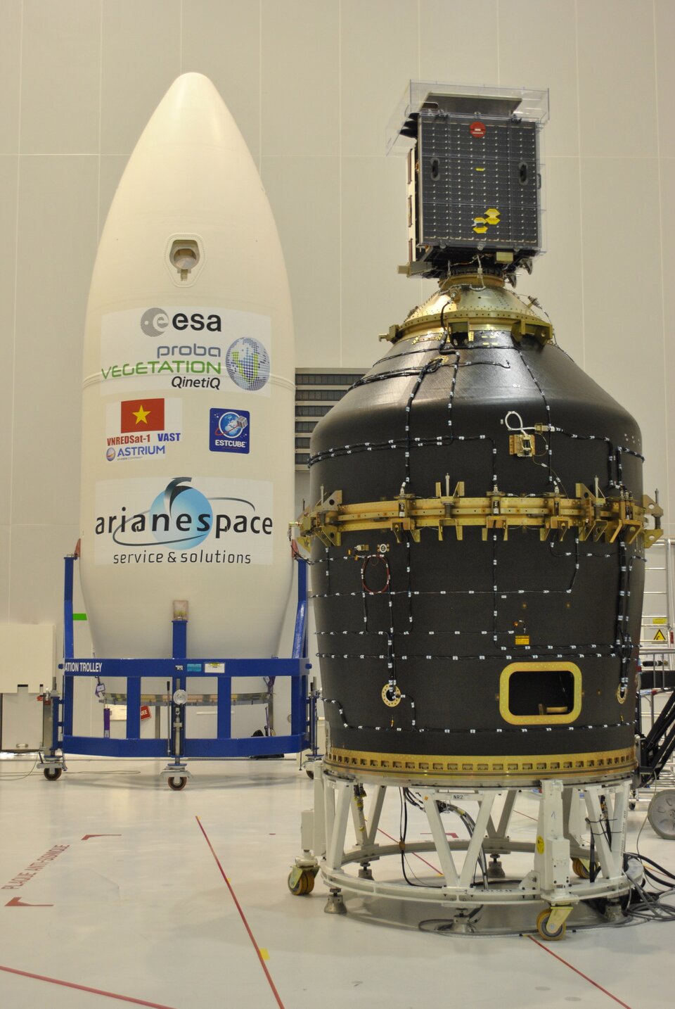 Družice Proba-V na adaptéru Vespa