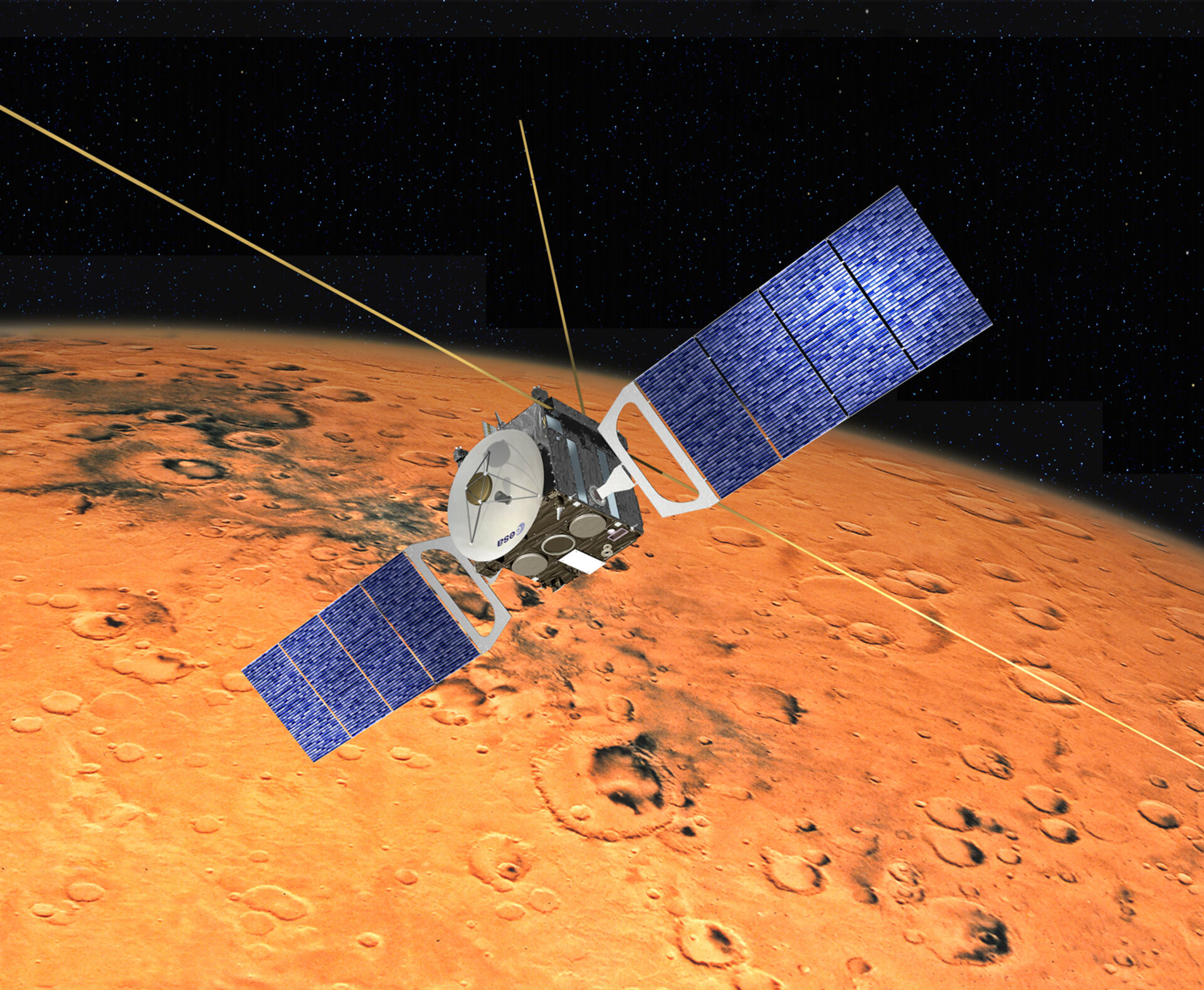 Artist view of ESA's Mars Express probe