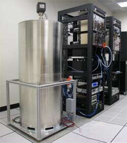 Full-sized atomic fountain in lab