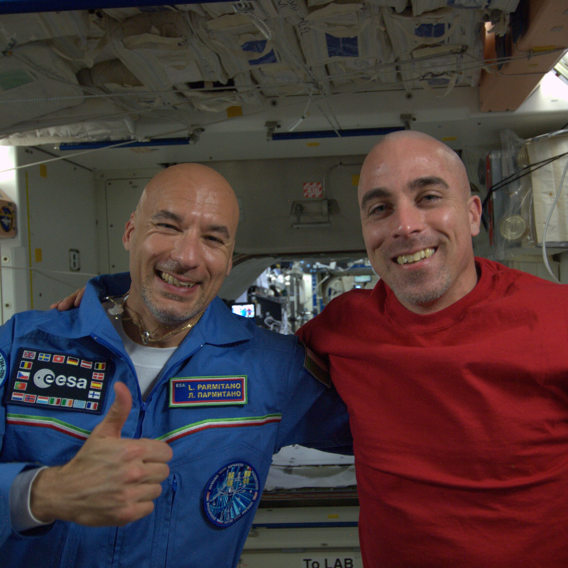 Luca onboard the ISS