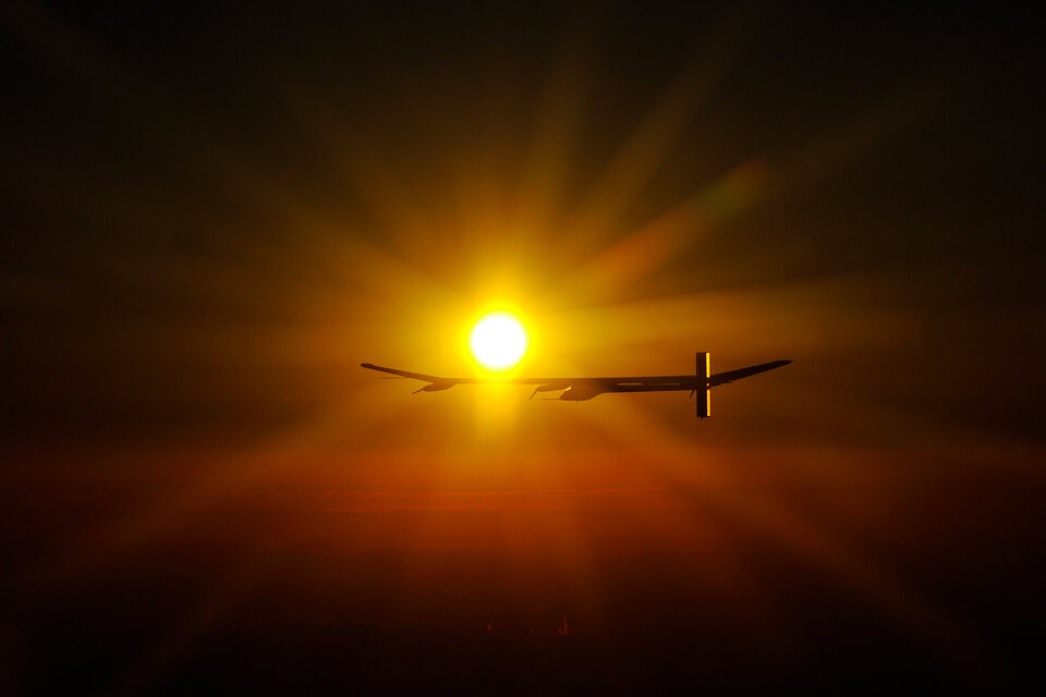 Solar Impulse plane in flight