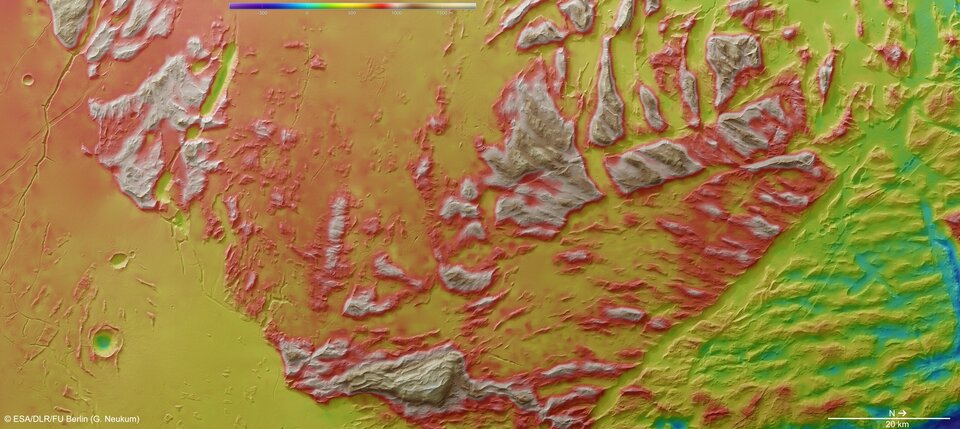 Sulci Gordii topography