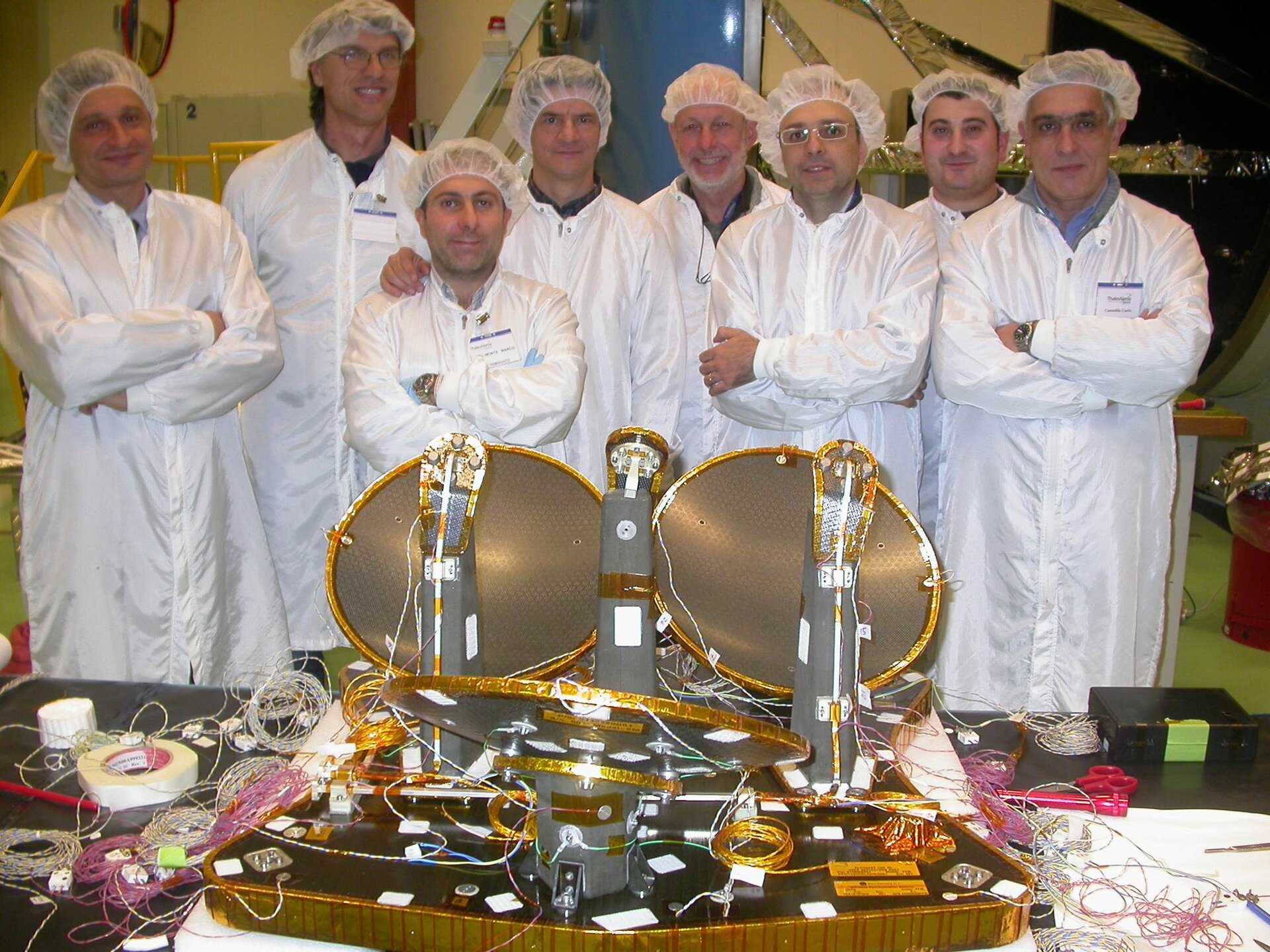 The Q/V-band communication payload team