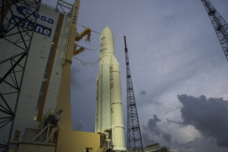 Ariane 5 flight VA213 and ATV Albert Einstein ready for launch