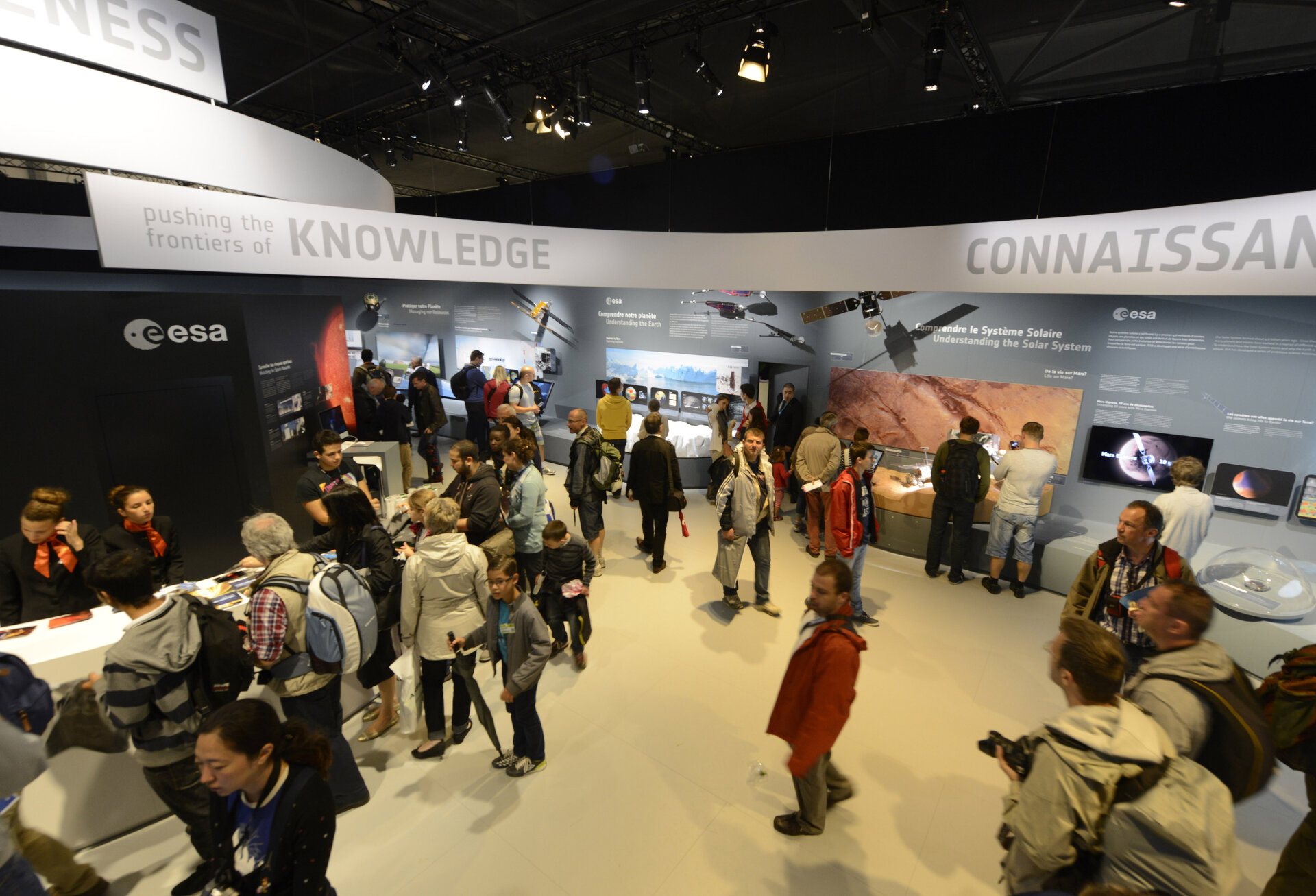 Public visiting the ESA pavilion