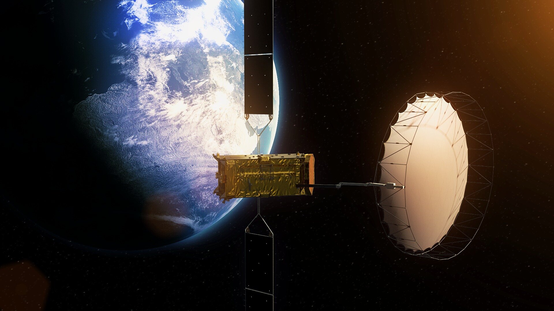 Ilustrace družice Alphasat
