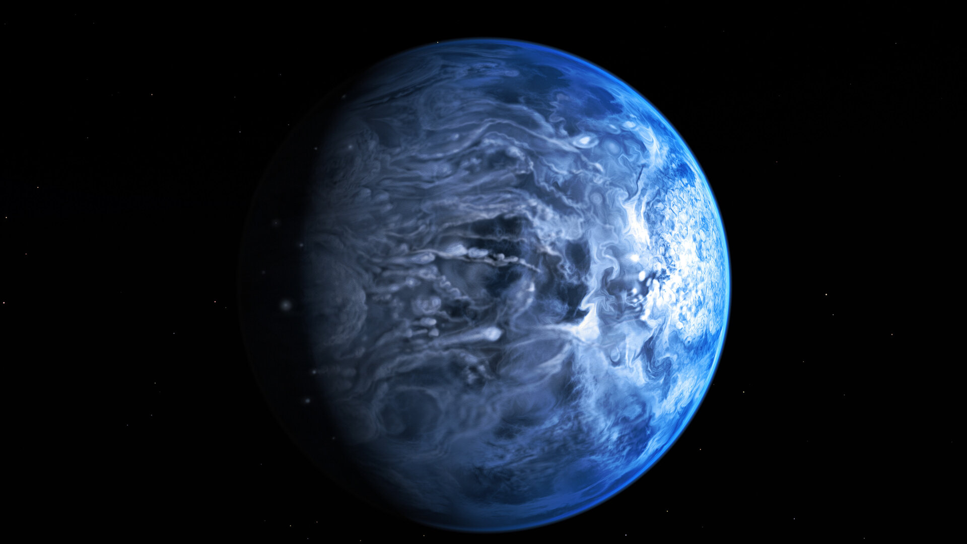 Blue exoplanet