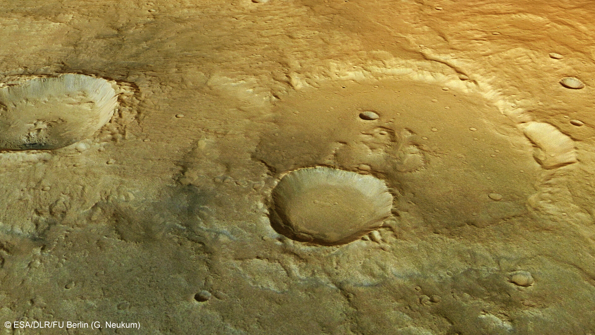 Deformation in a flooded crater
