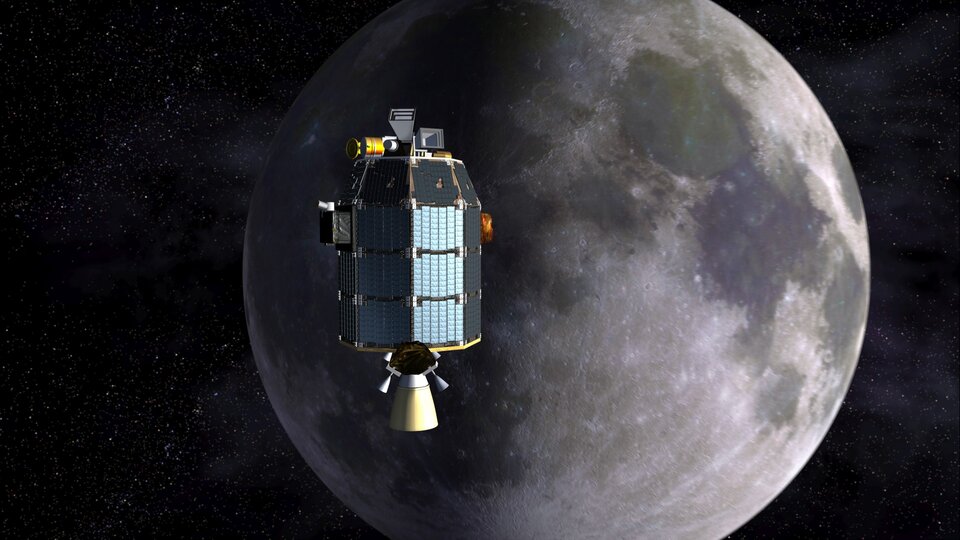 Der LADEE-Satellit auf dem Weg in die Mond-Umlaufbahn