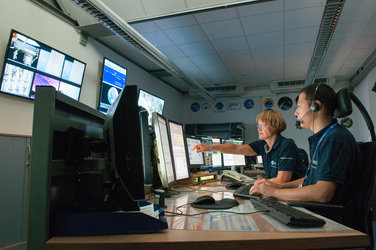 ESA Bio-Medical engineers coordinating the operations needed for medical support 