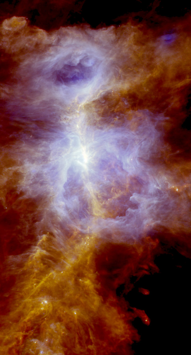 Vista de Herschel de Orión A