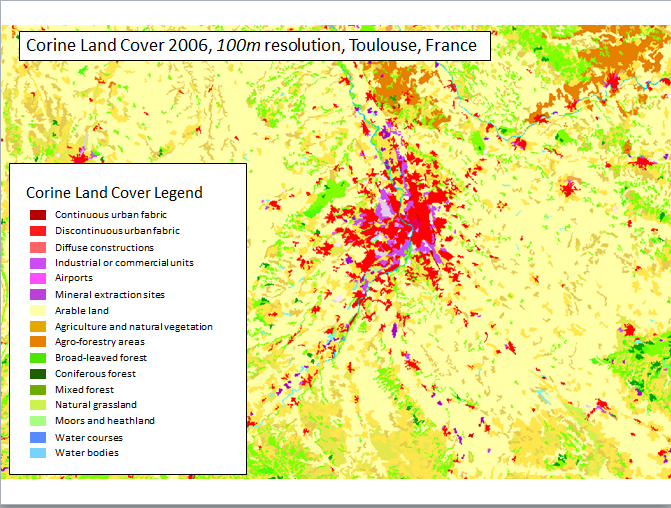 Land-cover map of Toulouse, France