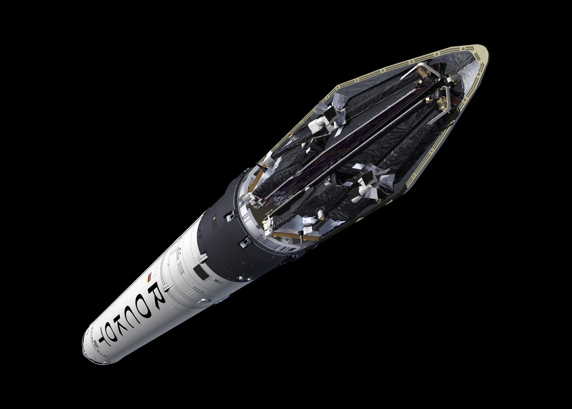 Artist's view of Swarm on a Rockot launcher