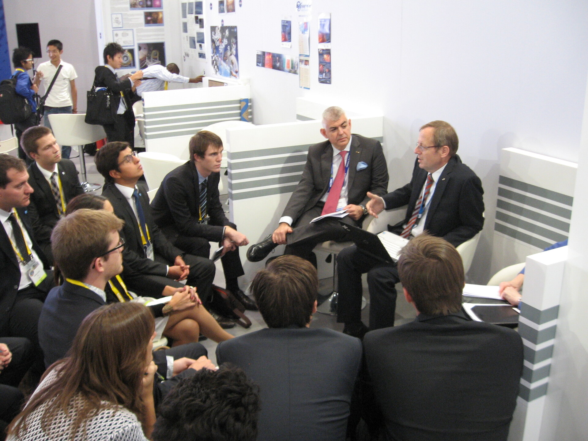 Students attending Q&A session