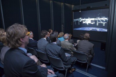 Het virtual realitytheater van ESA's Erasmus Centre