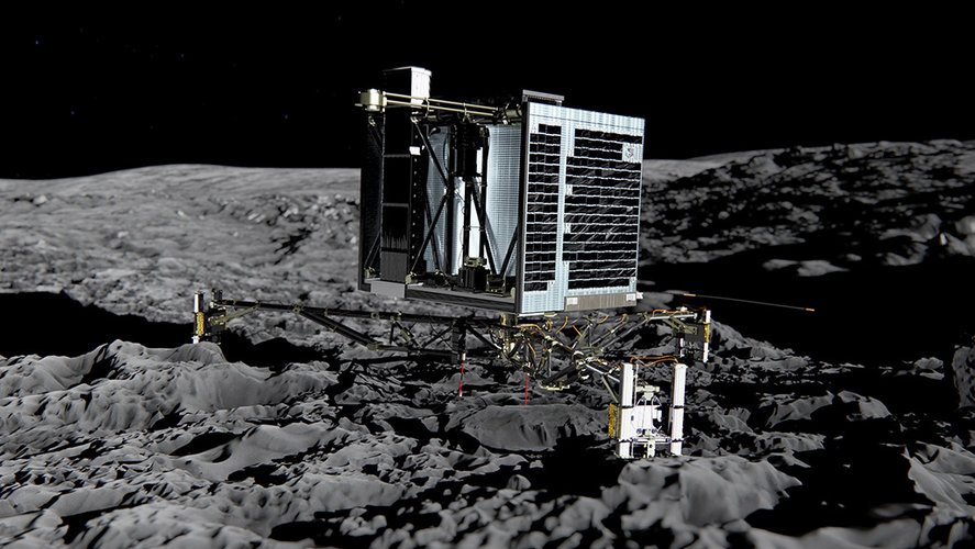 Philae on the comet 