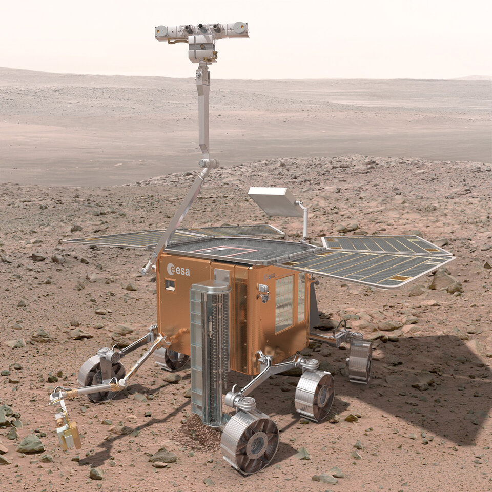 Representación de ExoMars en Marte