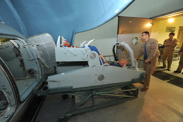 Alexander Gerst ready for a centrifuge training session