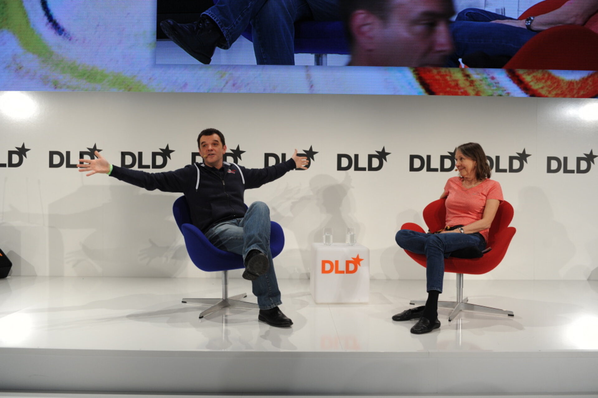 Andrea Accomazzo (ESA) and Esther Dyson at the DLD Conference 2015 in Munich
