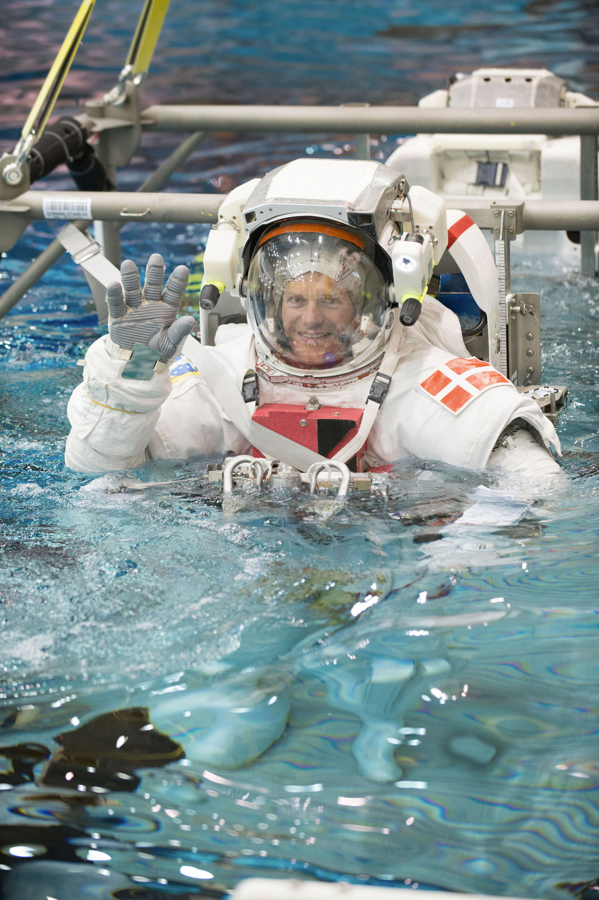 Andreas training underwater