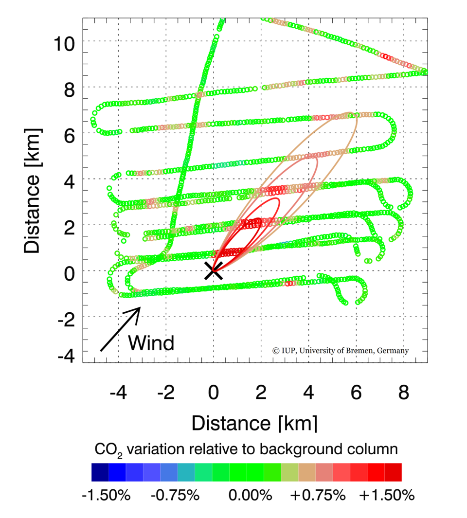 Carbon dioxide (CO2) plume