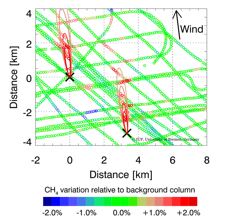 Methane (CH4) plume