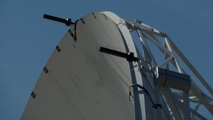 SARAS – a Spanish acronym for ‘Fast Acquisition of Satellites and Launchers’ – is a circular array of eight small radio-frequency sensors mounted around the rim of an existing dish antenna.