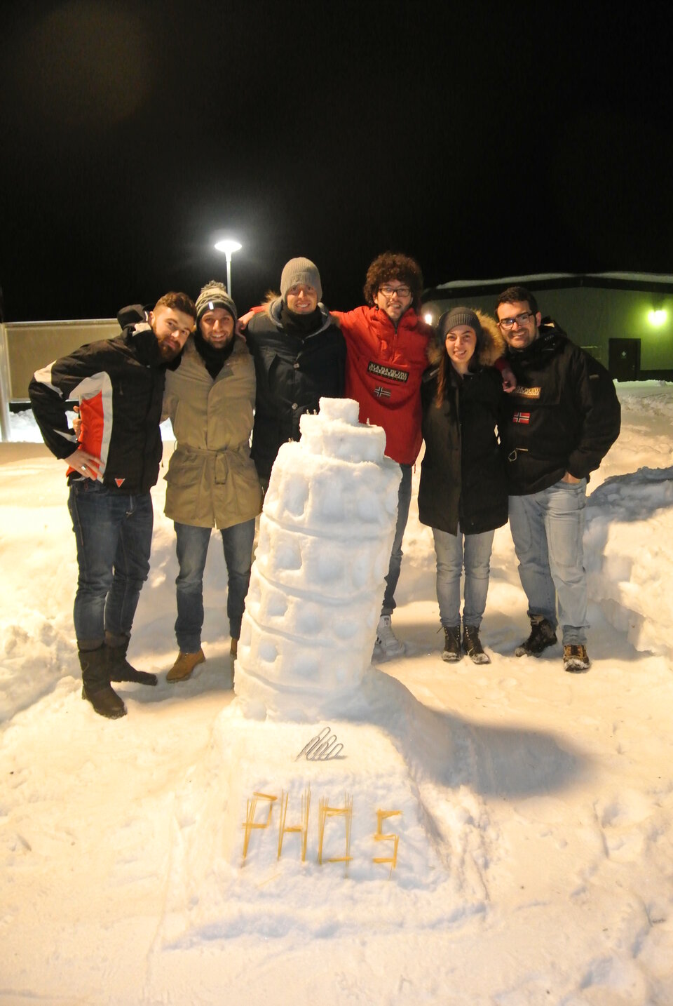 Winners of the snow castle competition