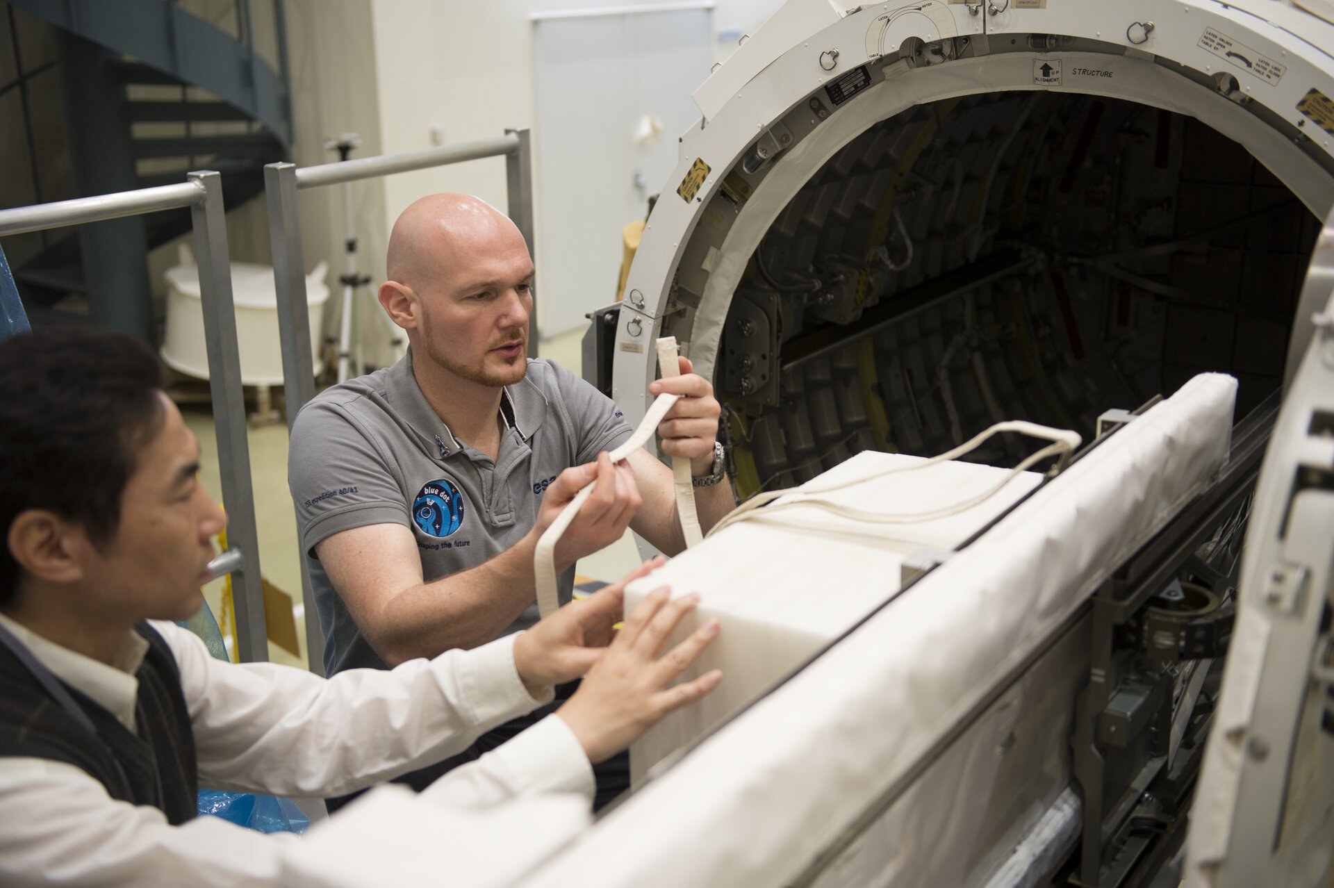 Alexander Gerst during training at TKSC 