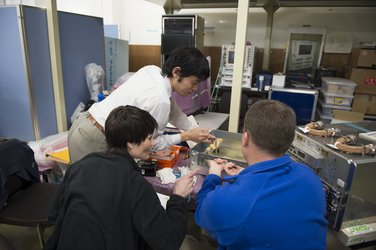 Terry and Samantha at the Tsukuba Space Center 