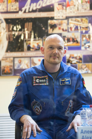 Alexander Gerst during the press conference