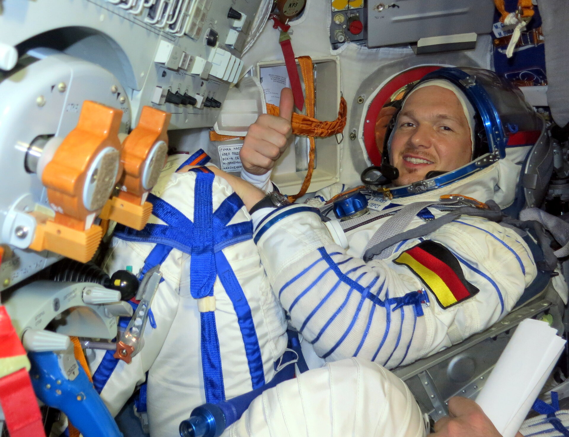 Alexander Gerst v lodi Sojuz