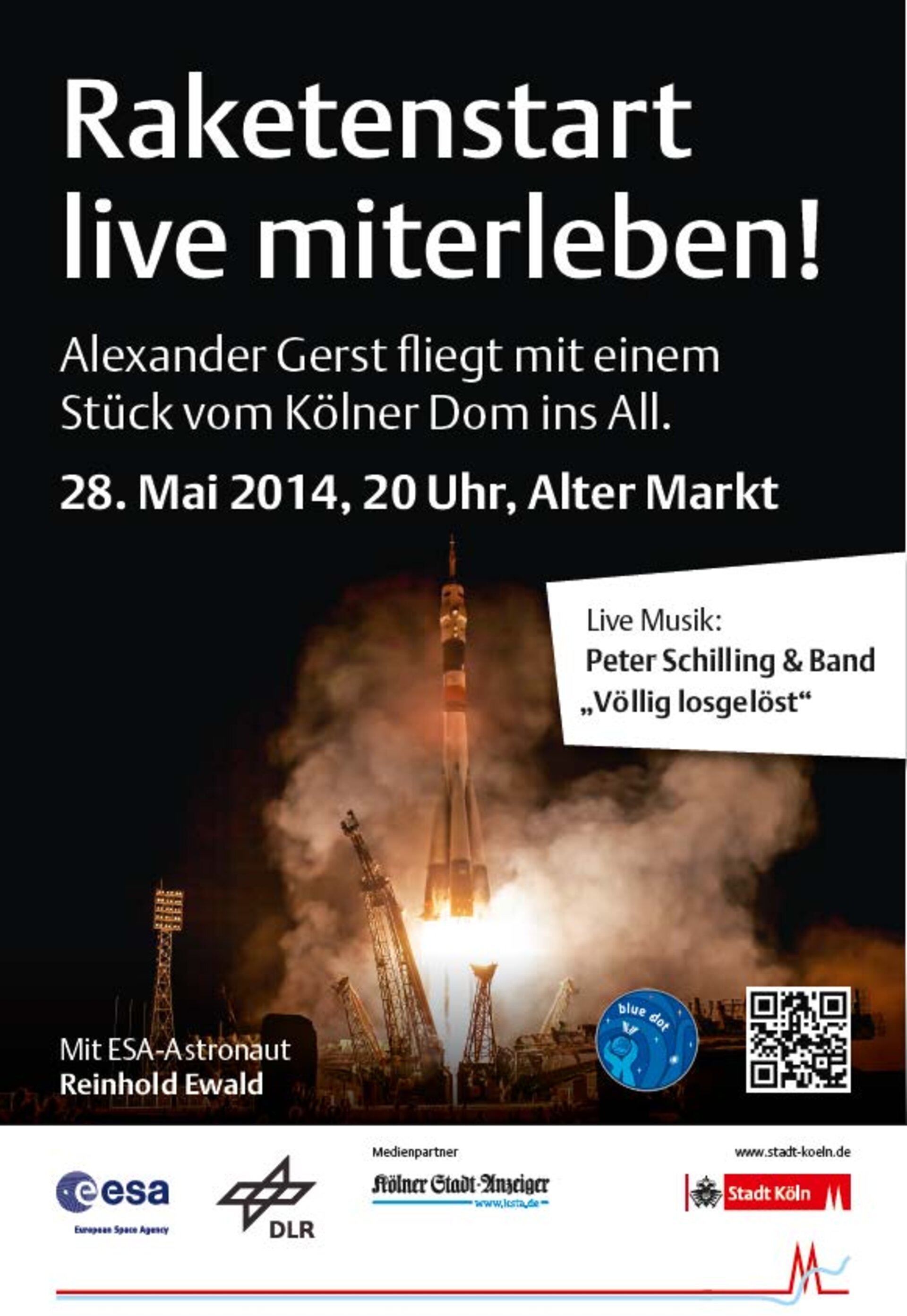 Kölner Event zum Start von Alexander Gerst