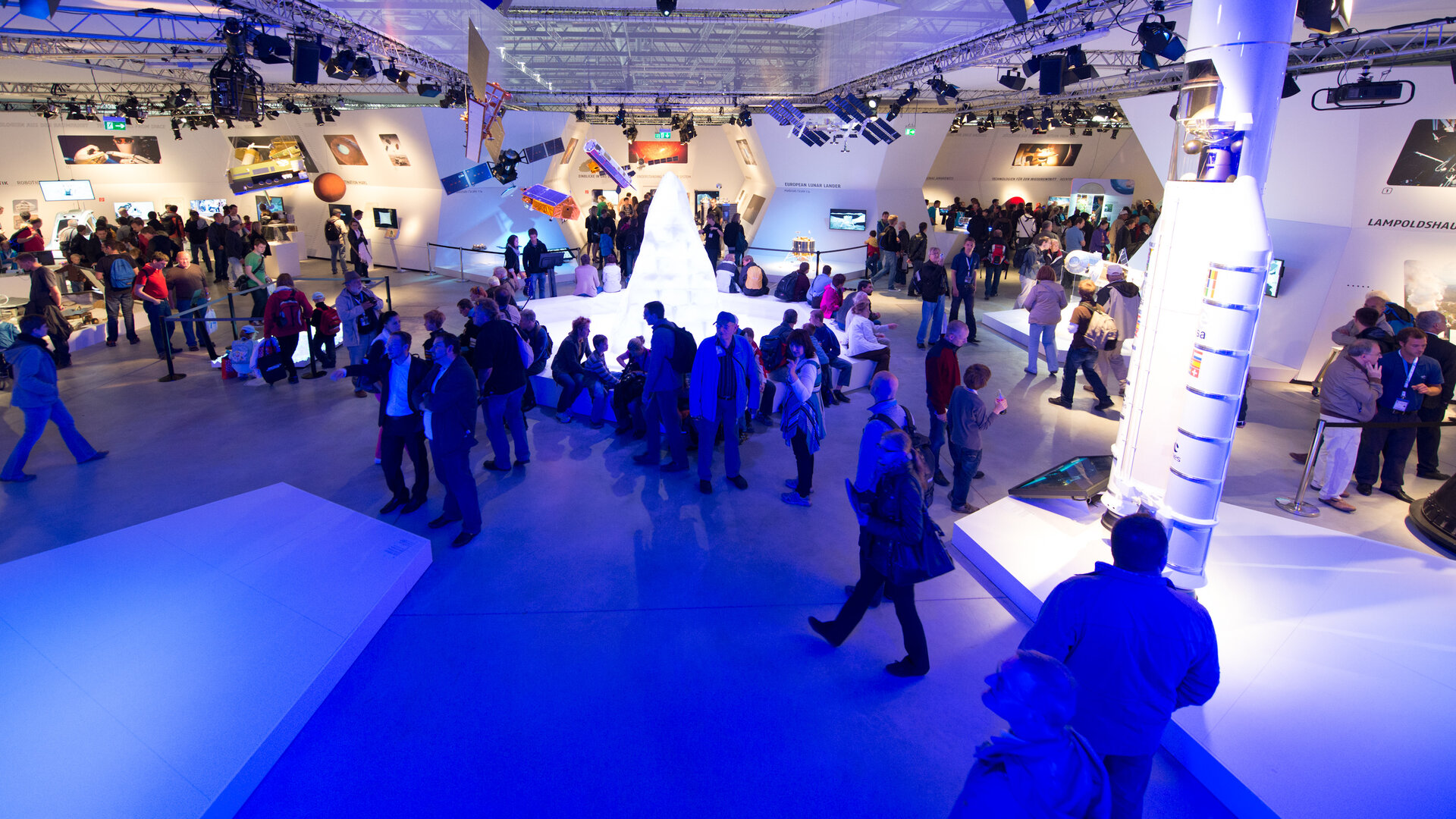 Public day at the ‘Space for Earth’ space pavilion at the ILA Berlin Air and Space Show 2012