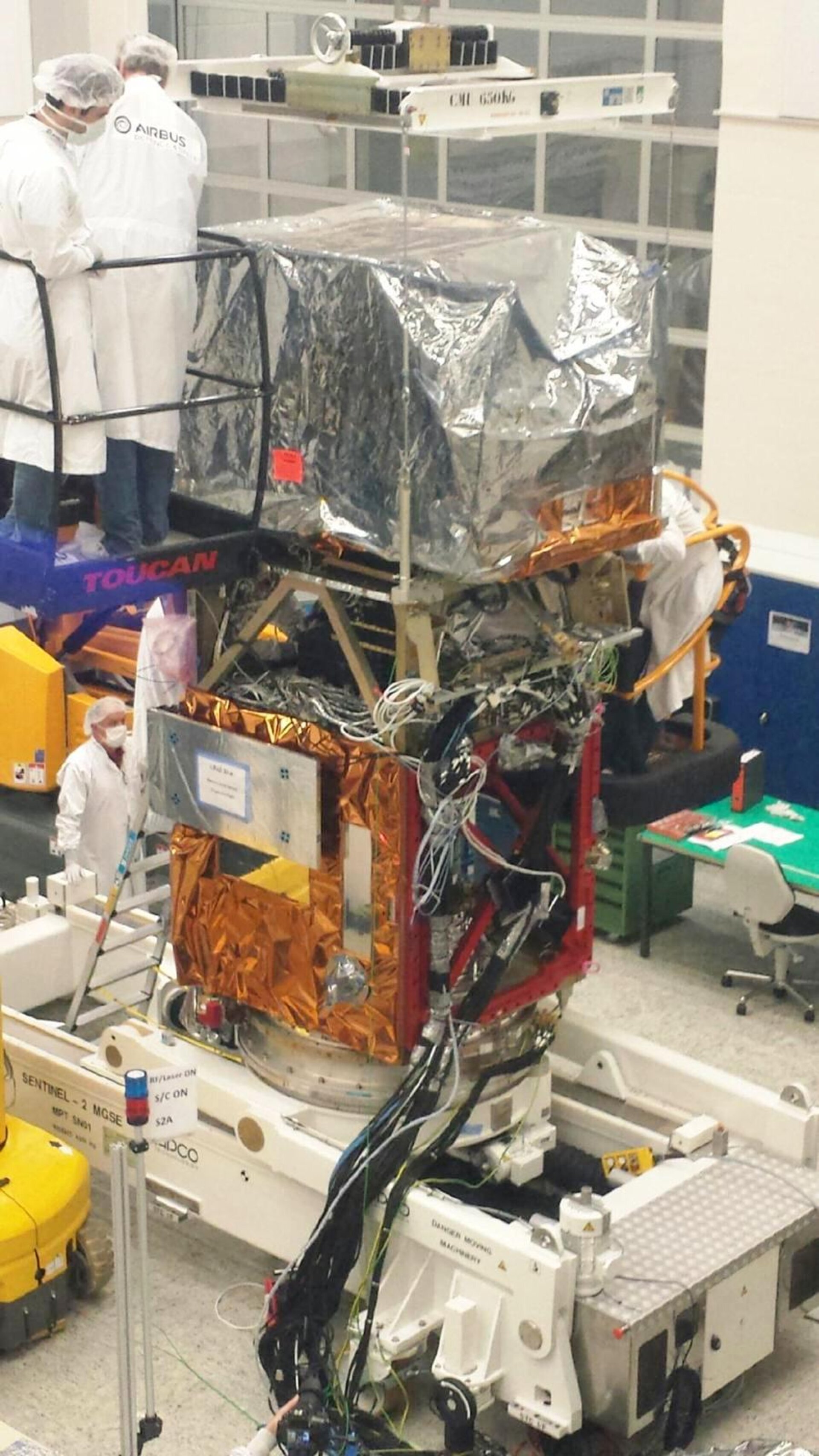 Sentinel-2A satellite in the cleanroom