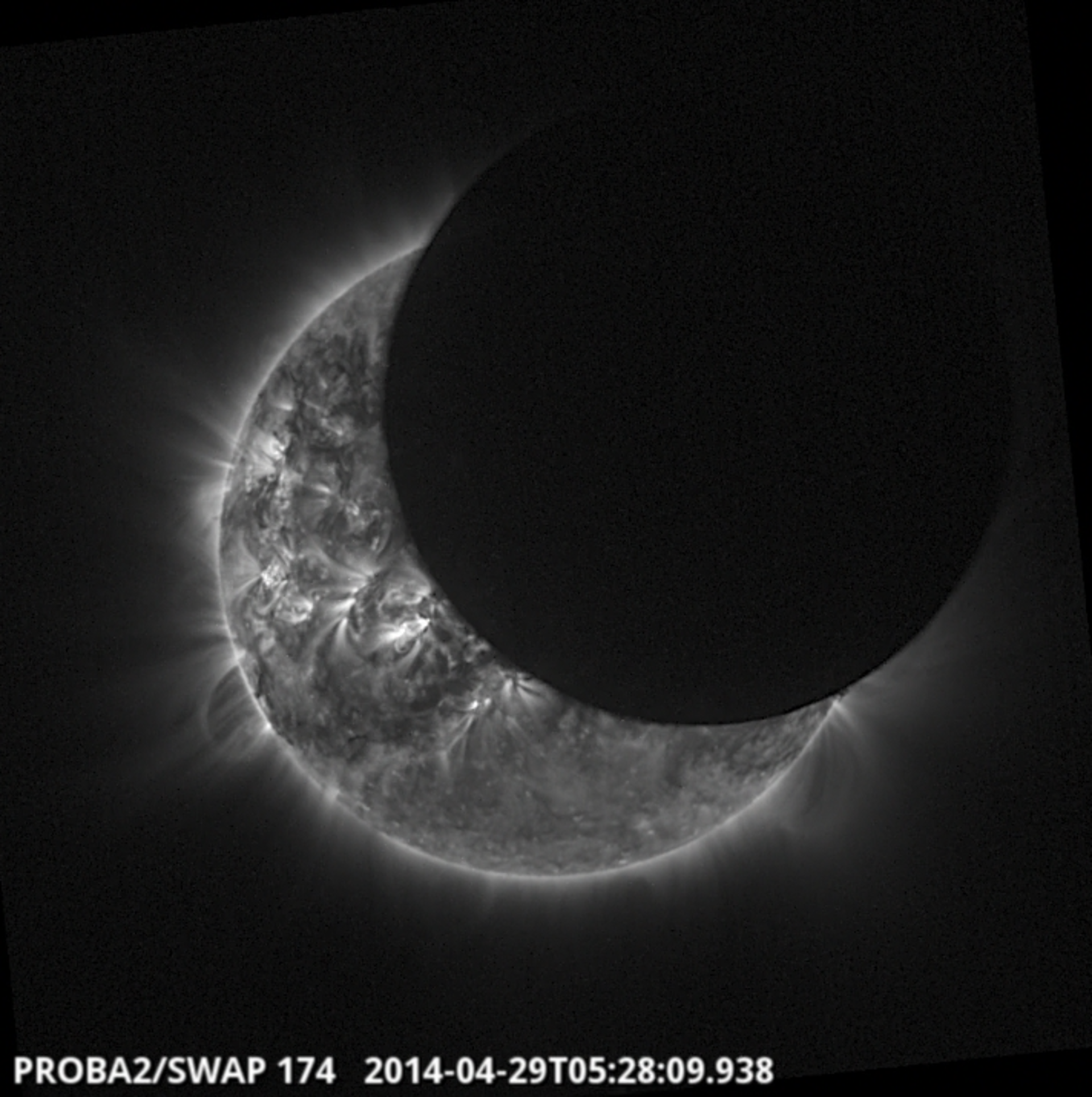 ESA's Proba-2 Sun-watcher saw Australia's partial solar  eclipse from orbit