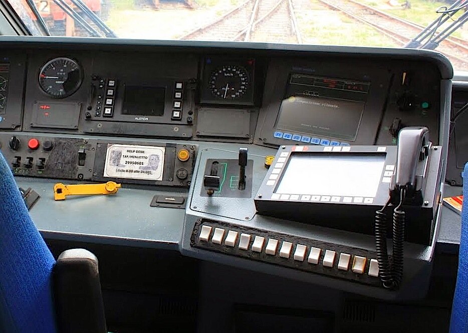 Train driver receives information via satellite