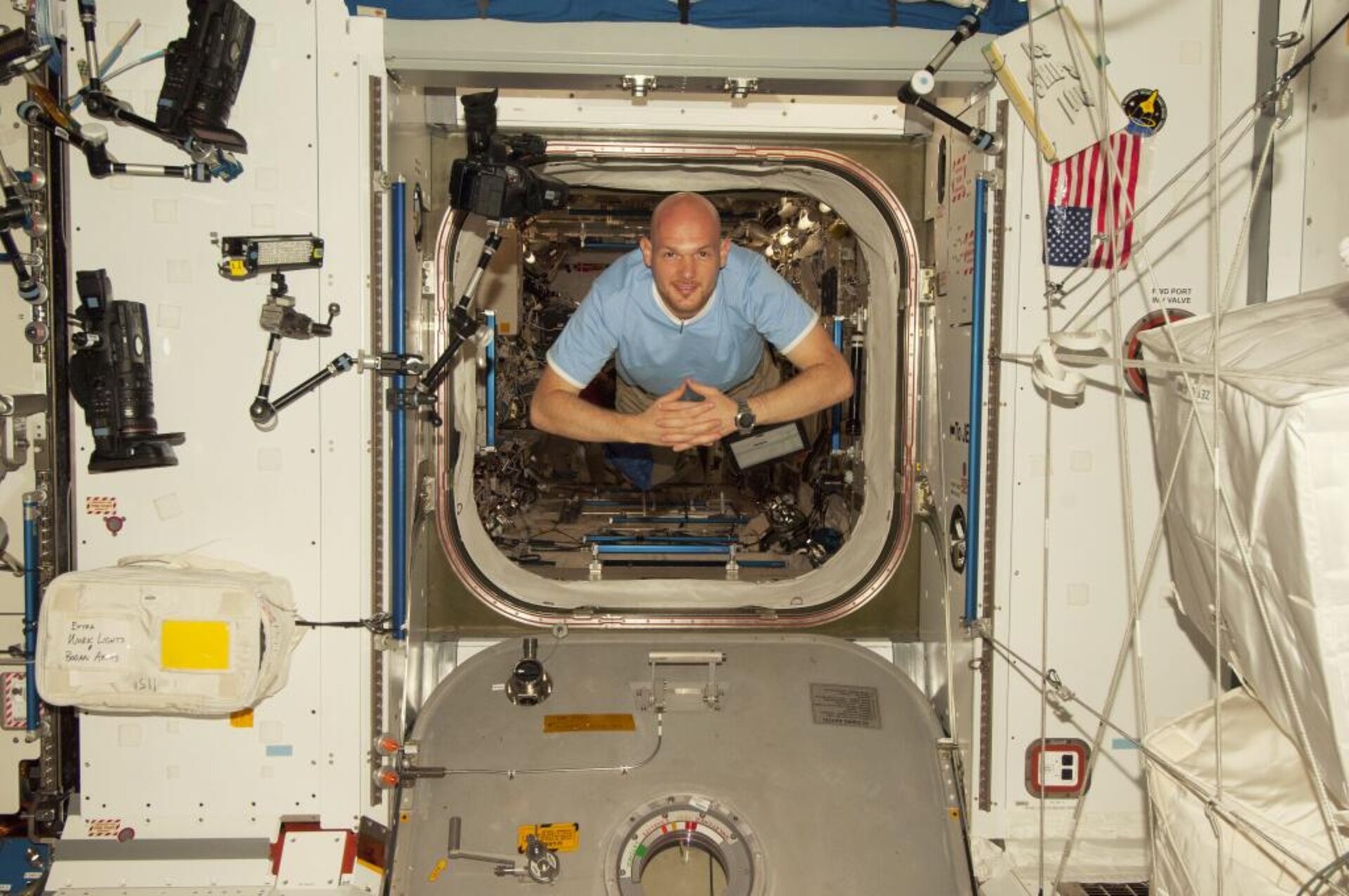 ESA-Astronaut Alexander Gerst auf der ISS. 