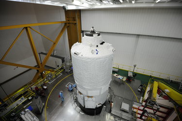 ATV-5 on Ariane 5 before encapsulation