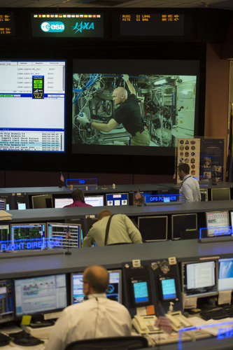 Flight control room at JSC 