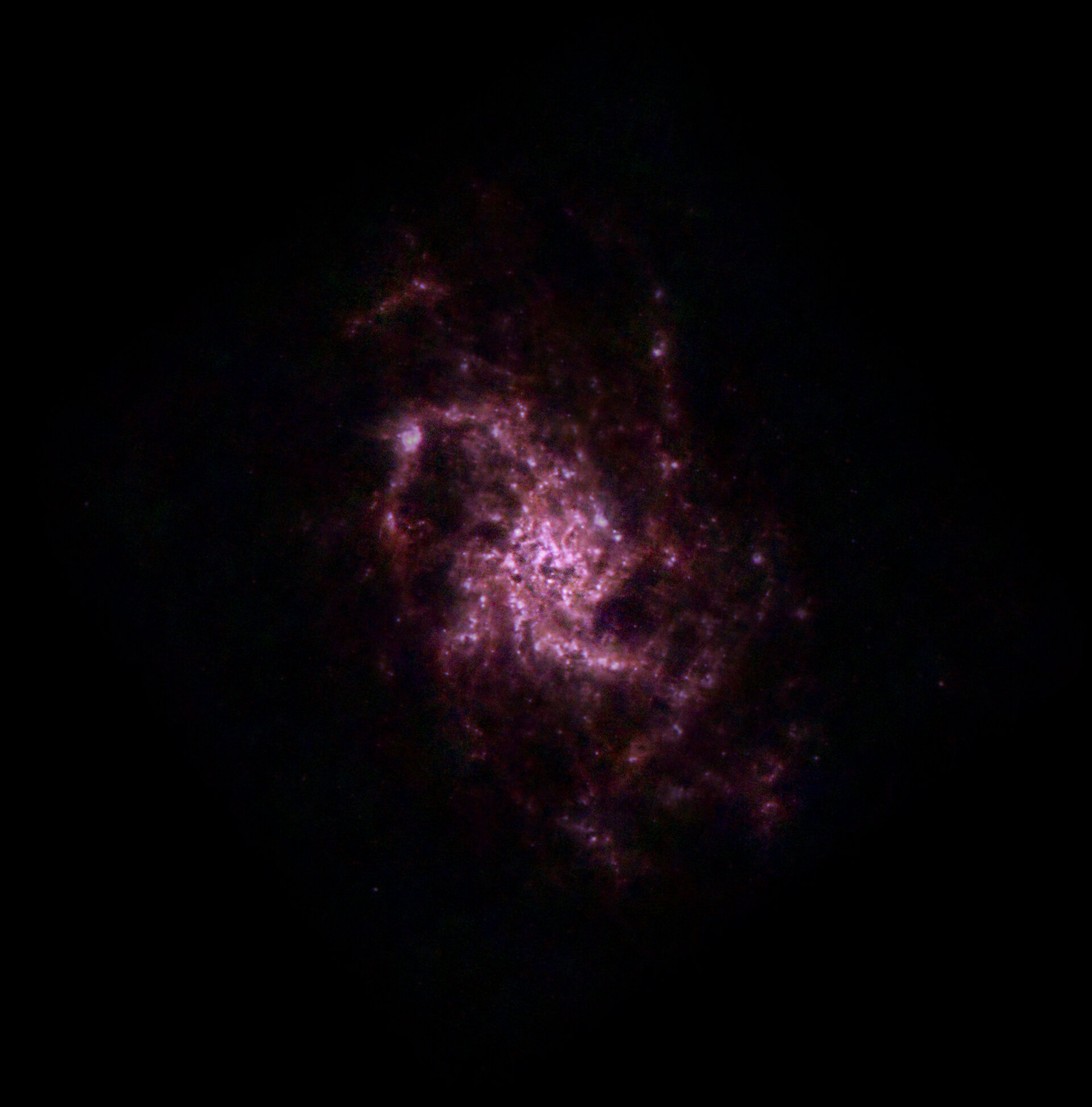 Las estrellas recién nacidas iluminan M33