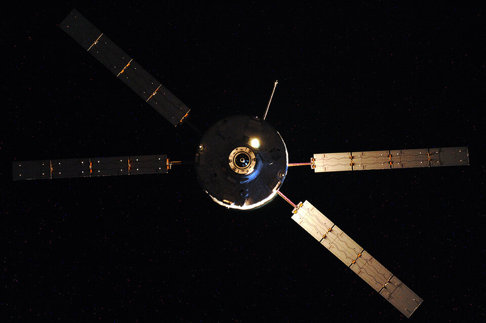 L'ATV-5 in avvicinamento per l'attracco