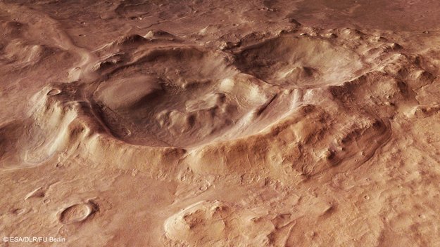 Cráteres en Hellas Basin
