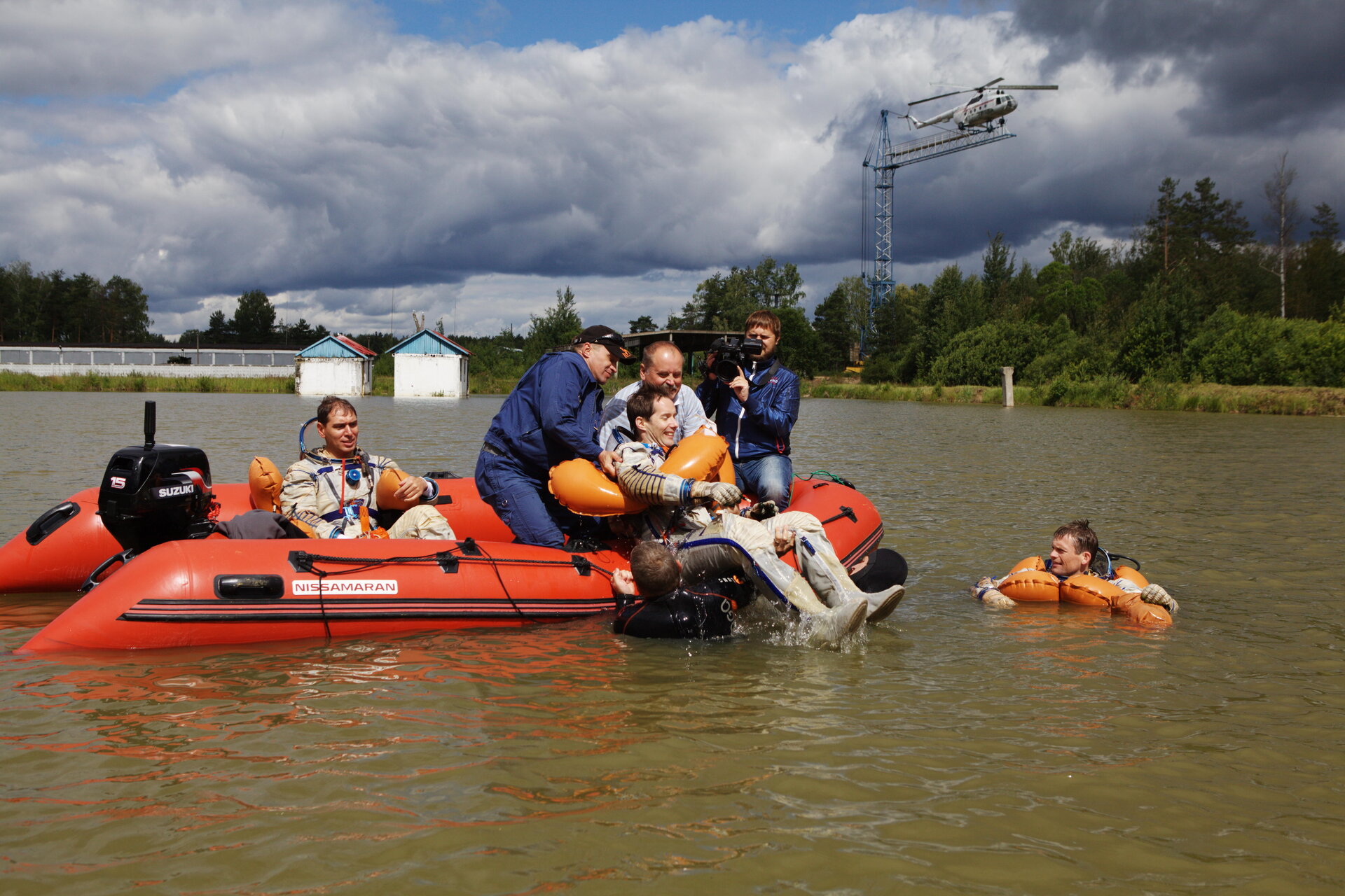 Andreas, Thomas and Sergei during survival training