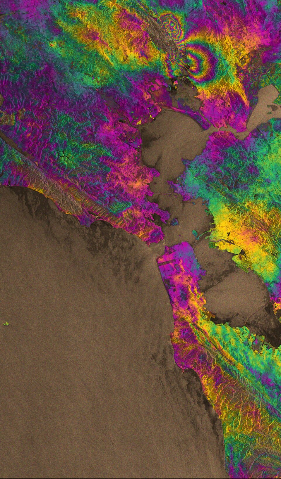 Sentinel-1 brengt een aardbeving in kaart