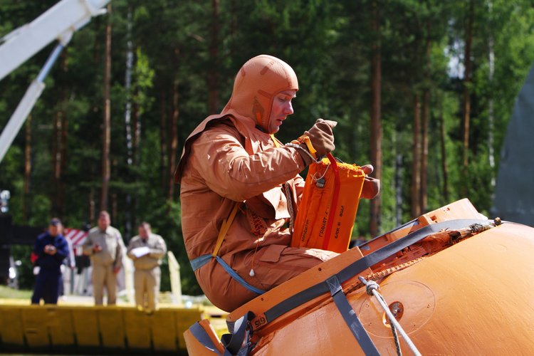 Thomas Pesquet during survival training