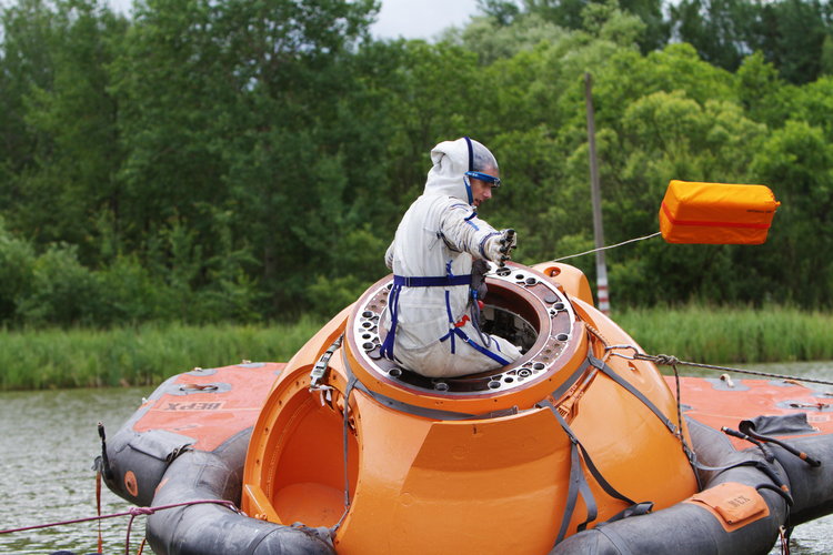 Thomas Pesquet during survival training